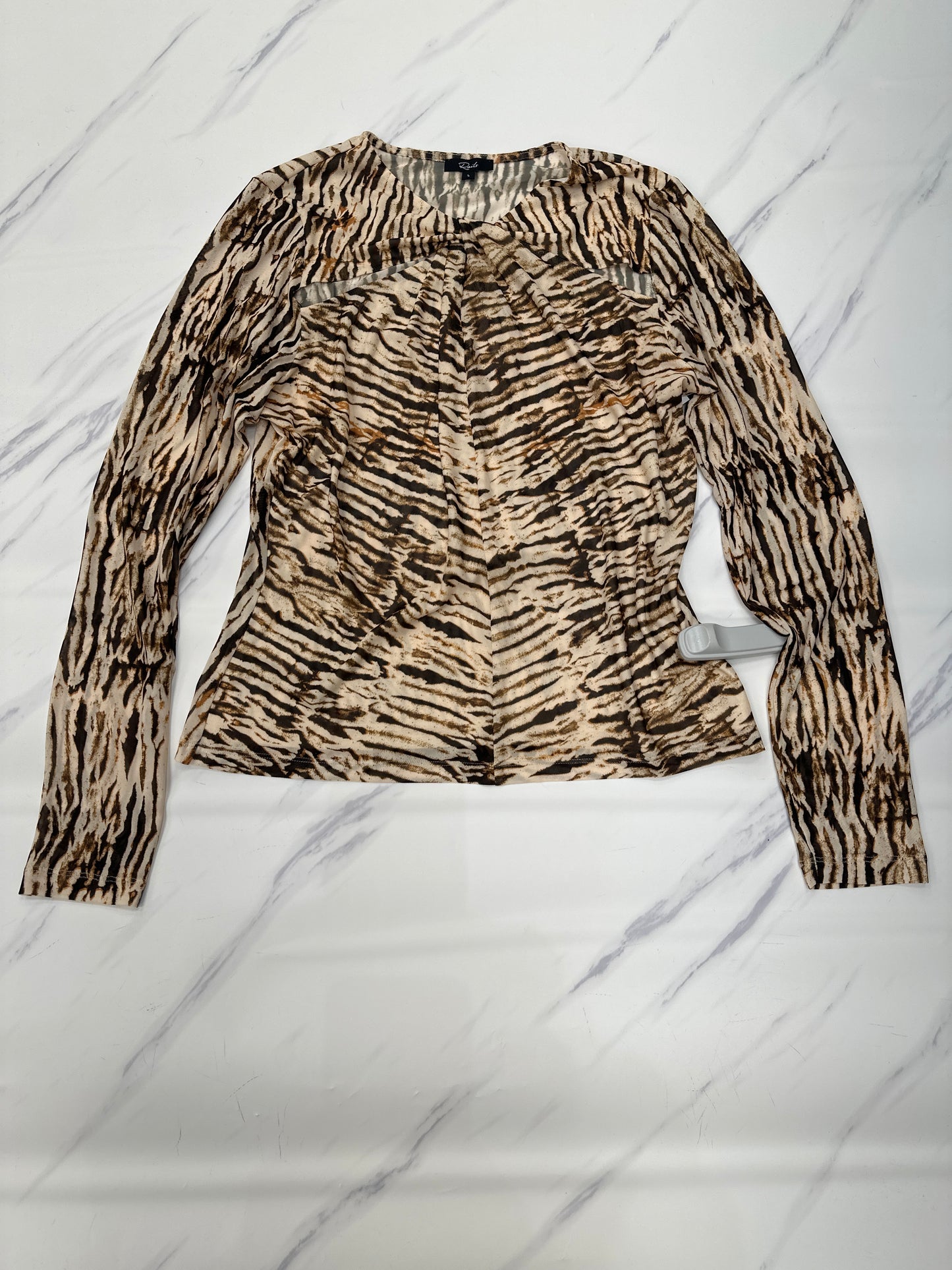 Top Long Sleeve By Rails In Animal Print, Size: L