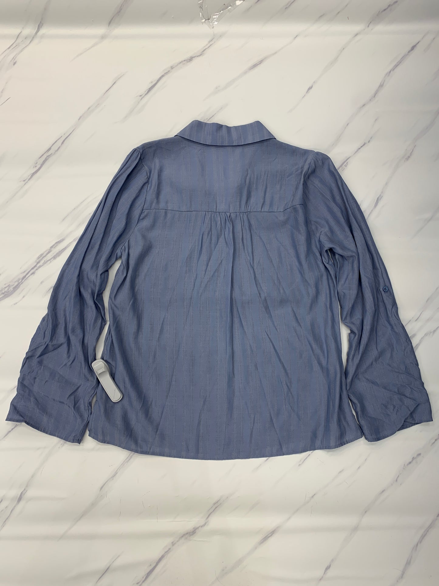 Top Long Sleeve By Savanna Jane In Blue, Size: L