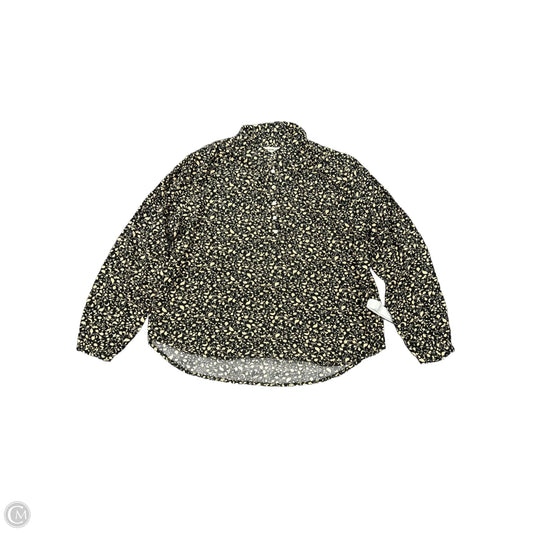 Top Long Sleeve By Cmb In Black & Tan, Size: Xl