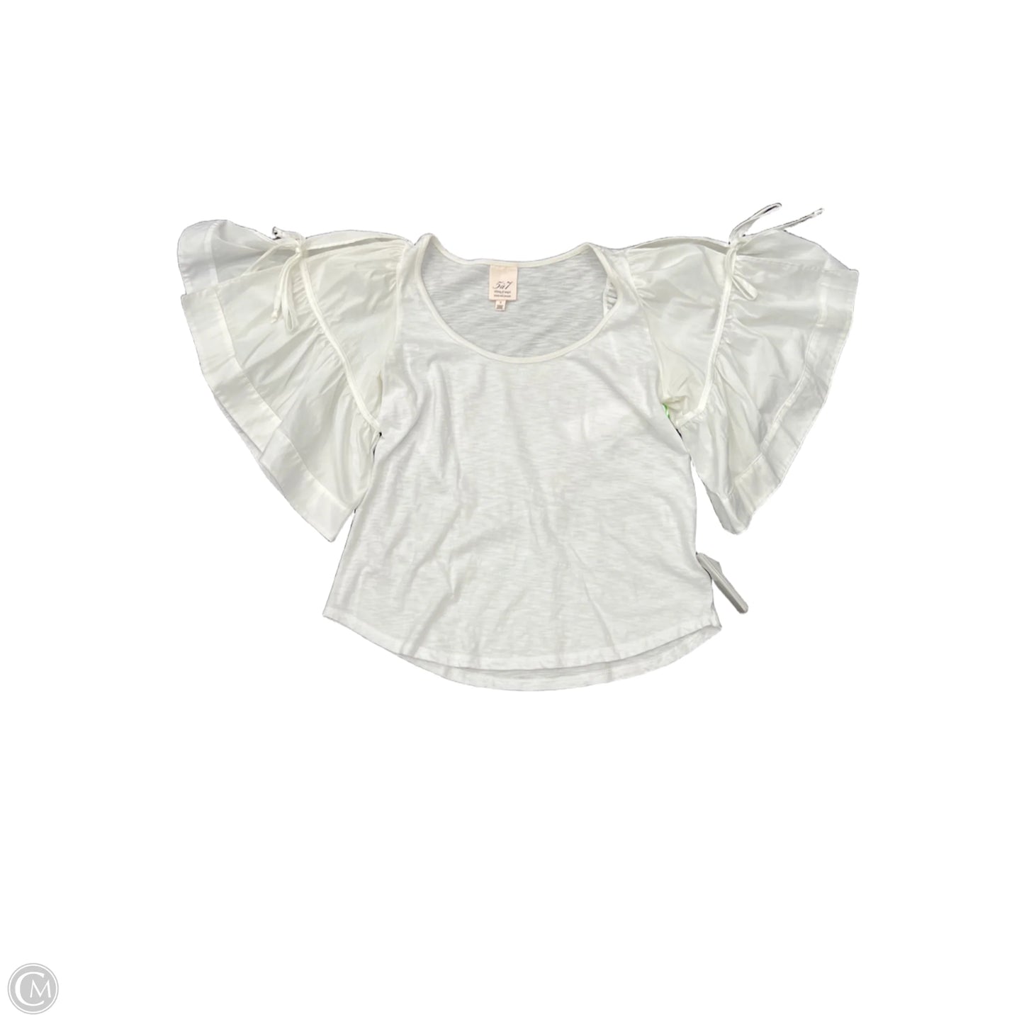Top Short Sleeve By Cma In White, Size: S
