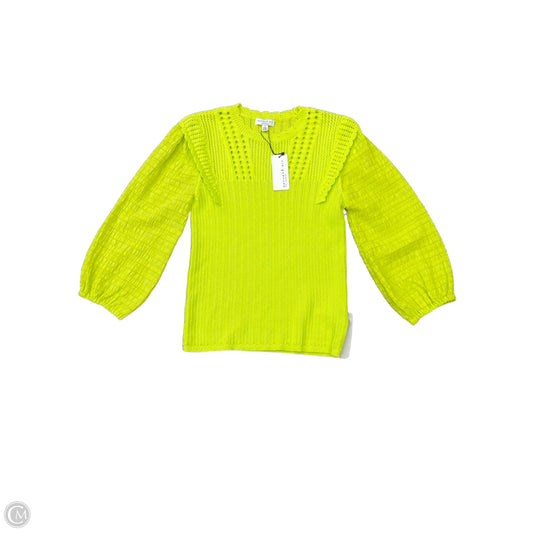 Top Long Sleeve By Current Air In Chartreuse, Size: S