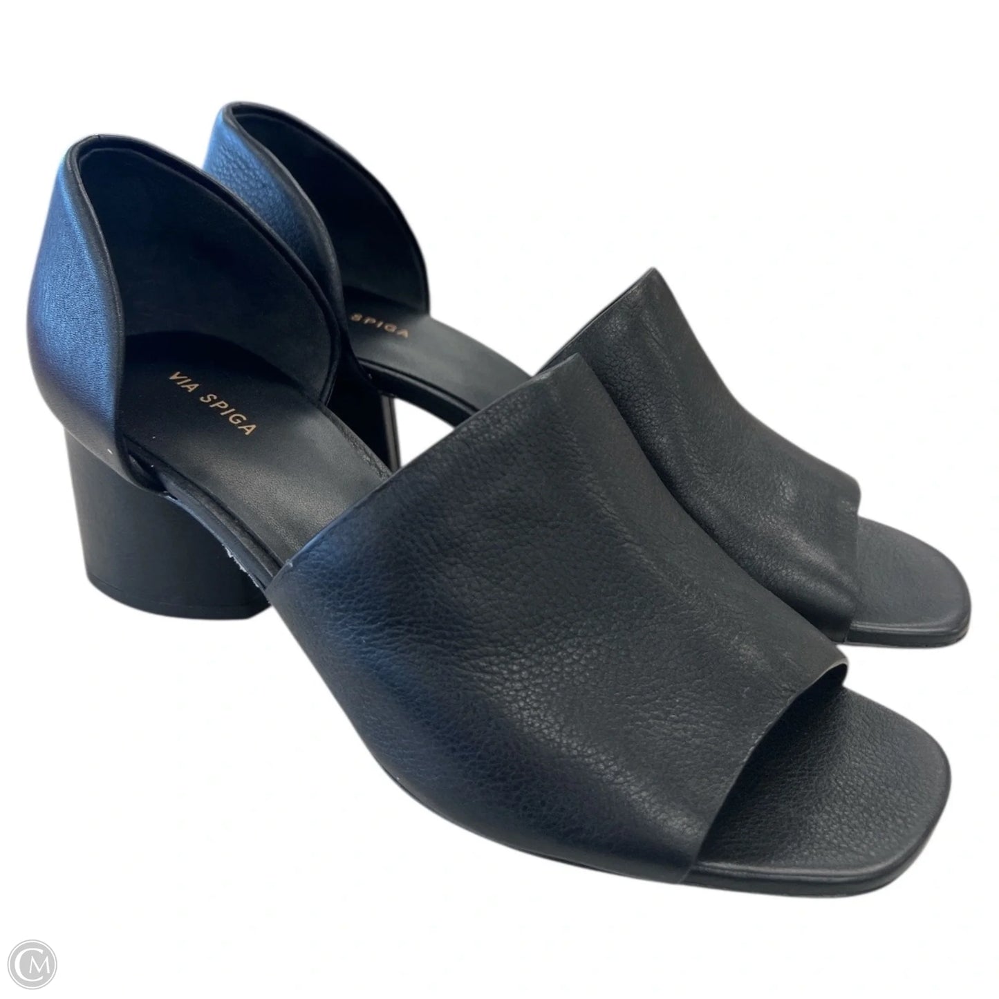 Sandals Heels Block By Via Spiga In Black, Size: 7