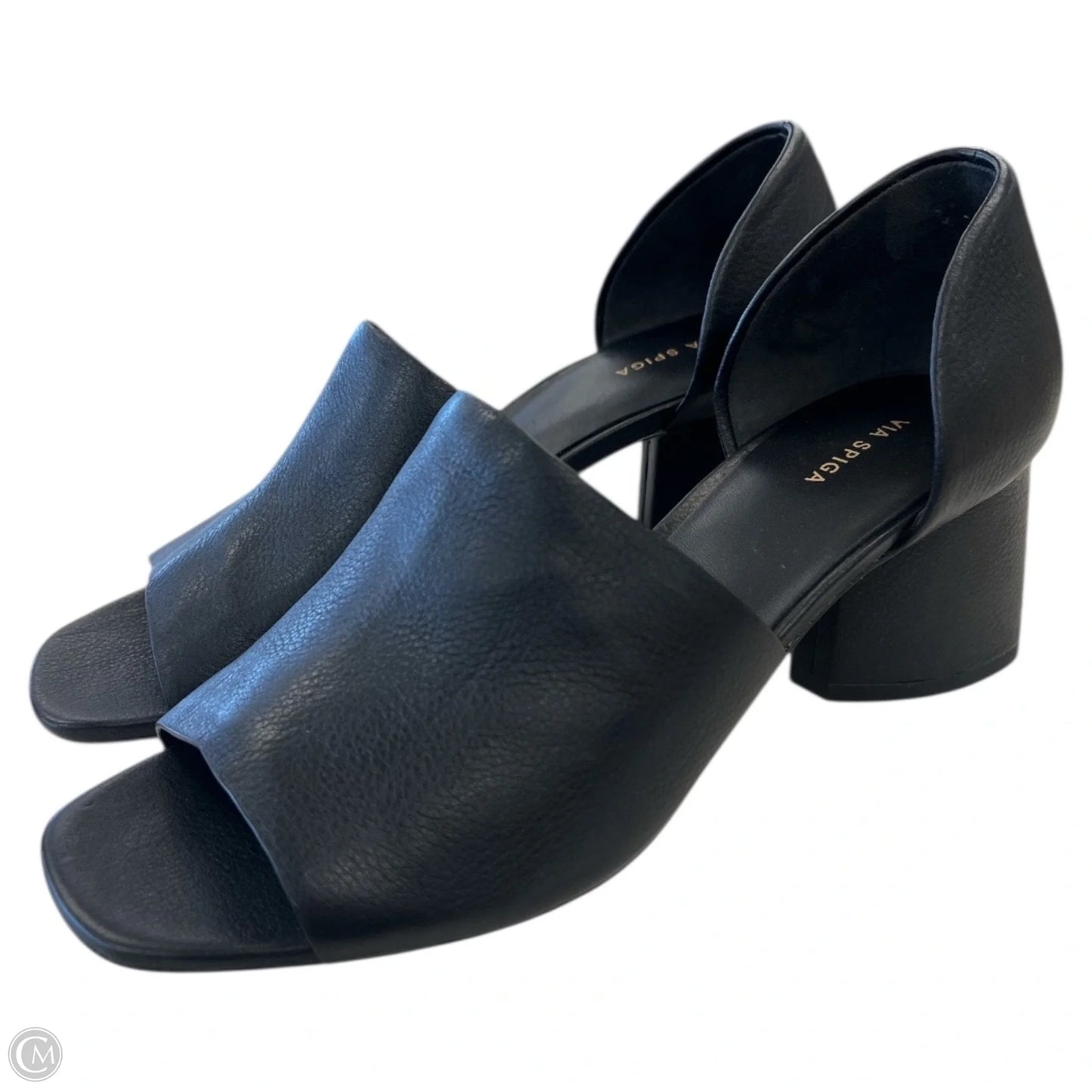 Sandals Heels Block By Via Spiga In Black, Size: 7