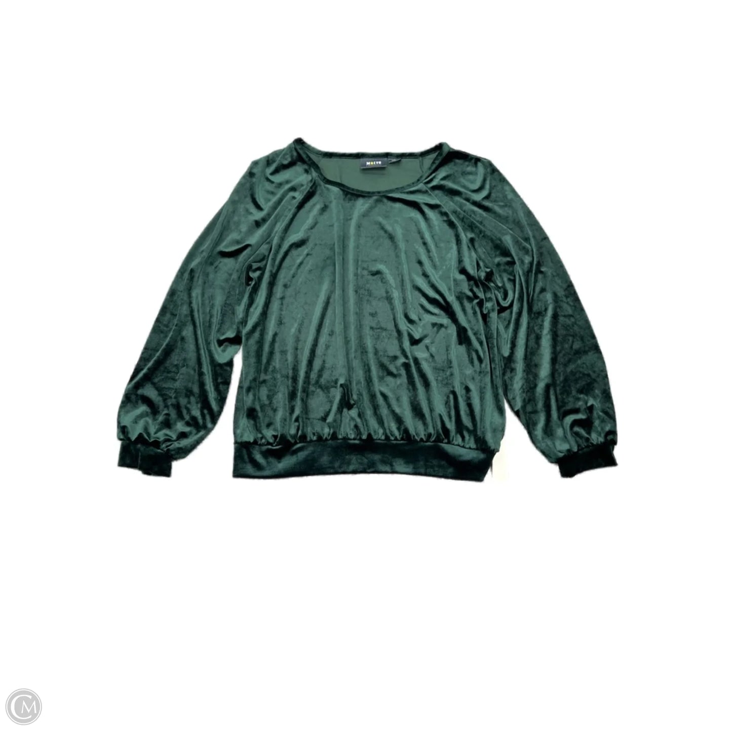 Top Long Sleeve Basic By Maeve In Green, Size: L