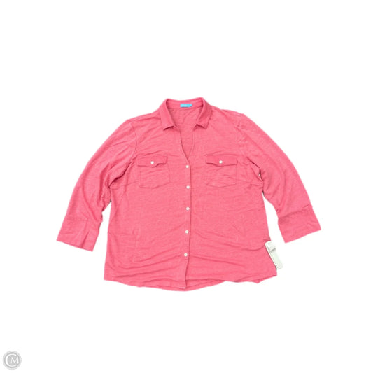 Top 3/4 Sleeve By J Mclaughlin In Pink, Size: Xl