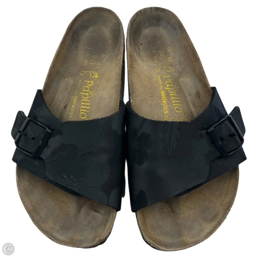 Sandals Flats By Birkenstock In Black, Size: 8