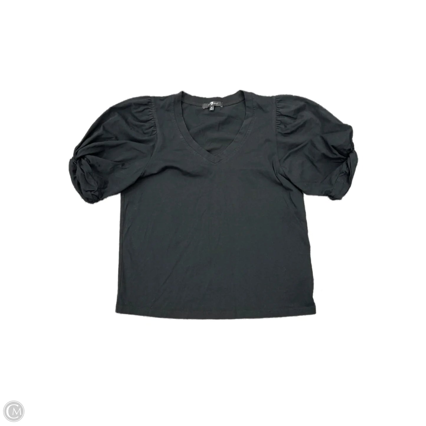 Top Short Sleeve By 7 For All Mankind In Black, Size: M
