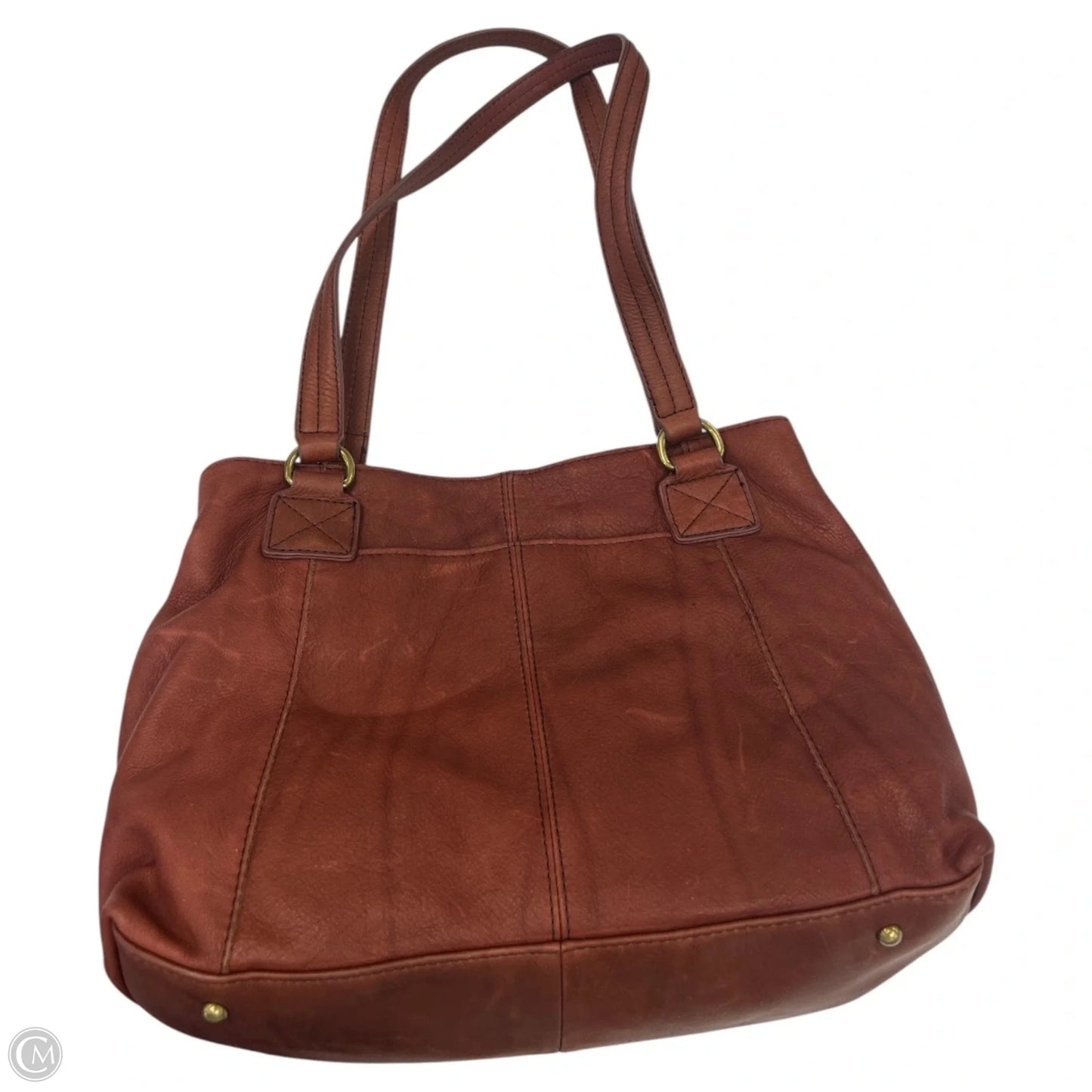 Handbag Leather By American, Size: Large