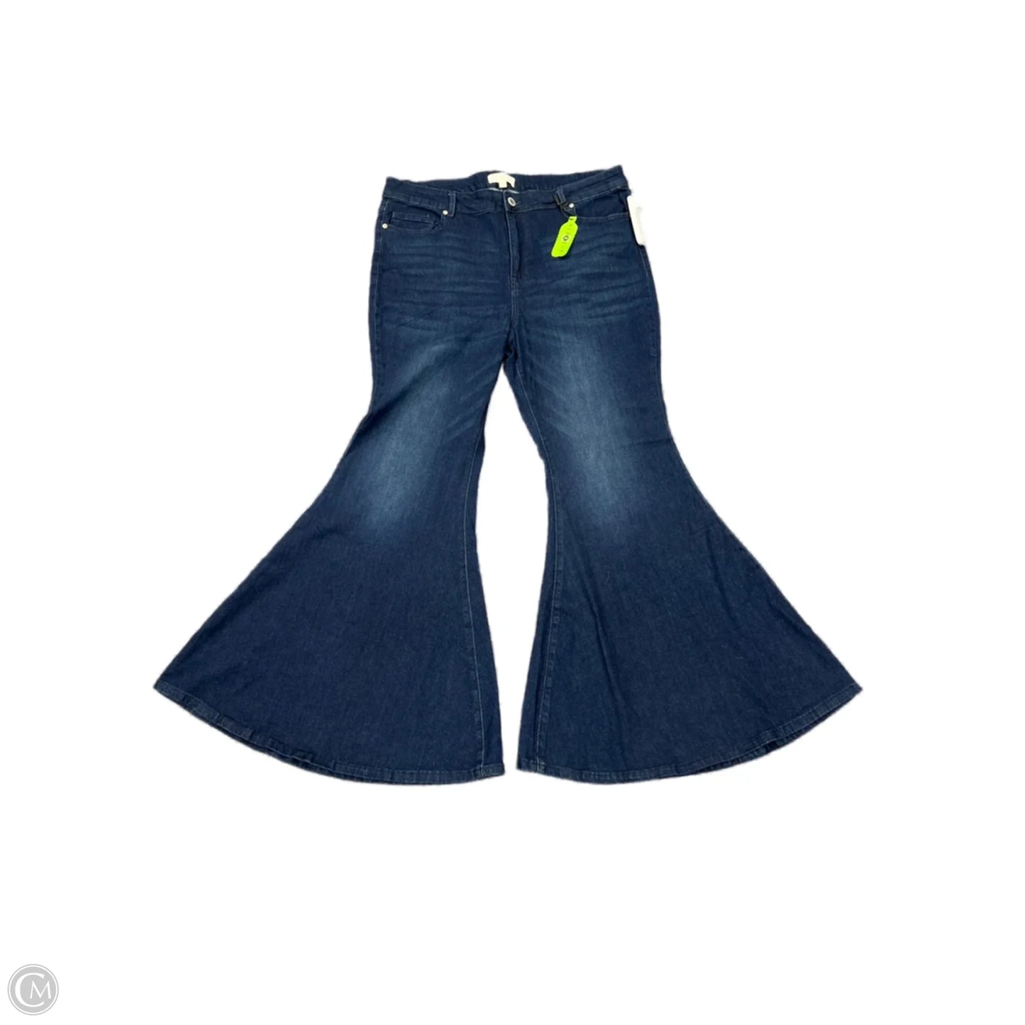 Jeans Wide Leg By Eloquii In Blue Denim, Size: 18
