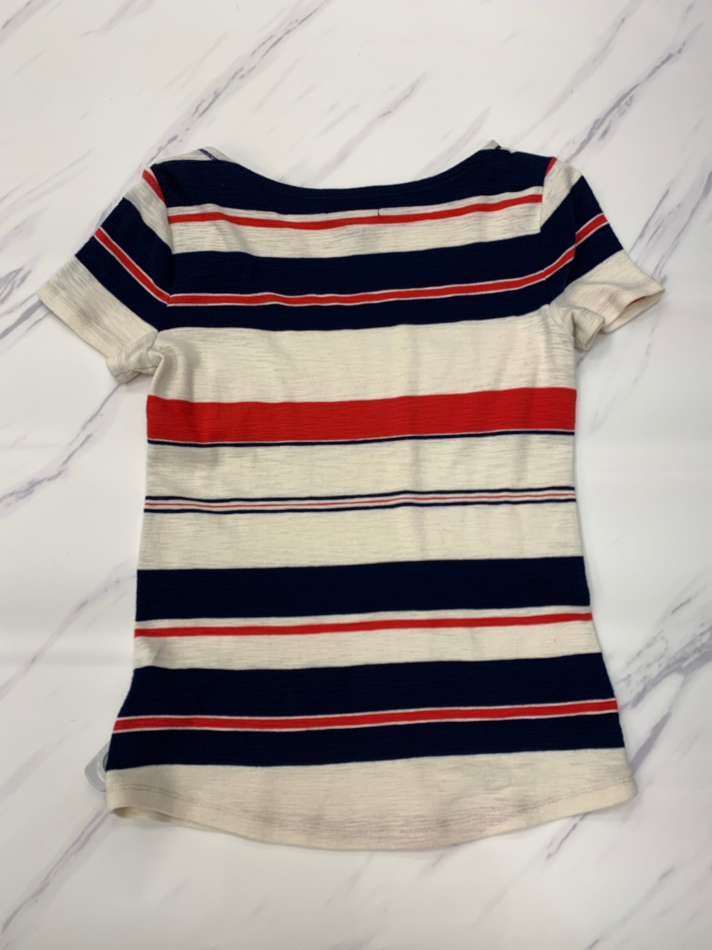 Top Short Sleeve By Ralph Lauren In Striped Pattern, Size: Petite Xs