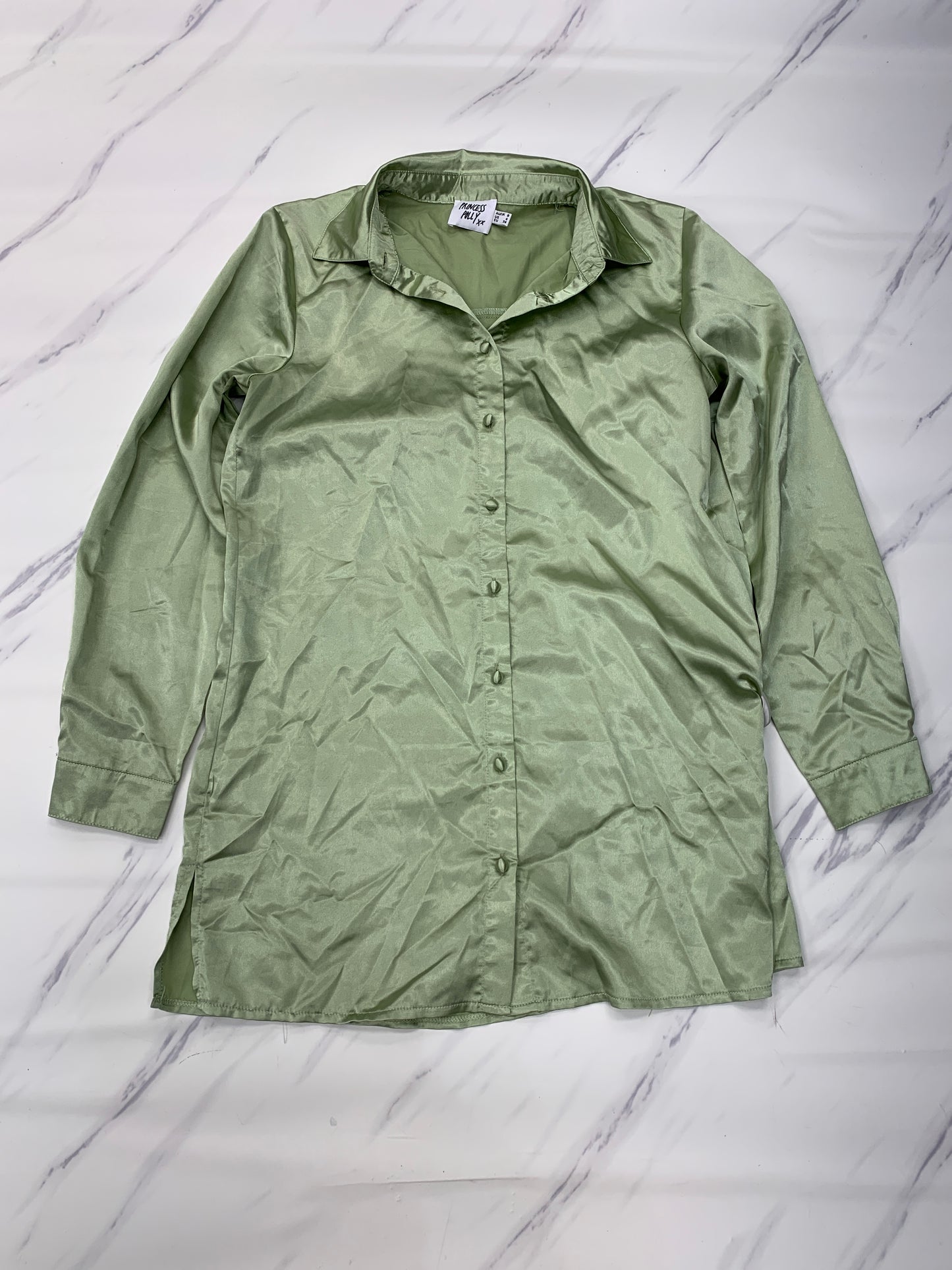 Top Long Sleeve By Cmc In Green, Size: S