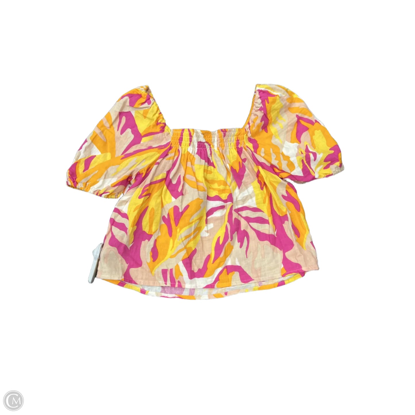 Top Short Sleeve By Sanctuary In Pink & Yellow, Size: S