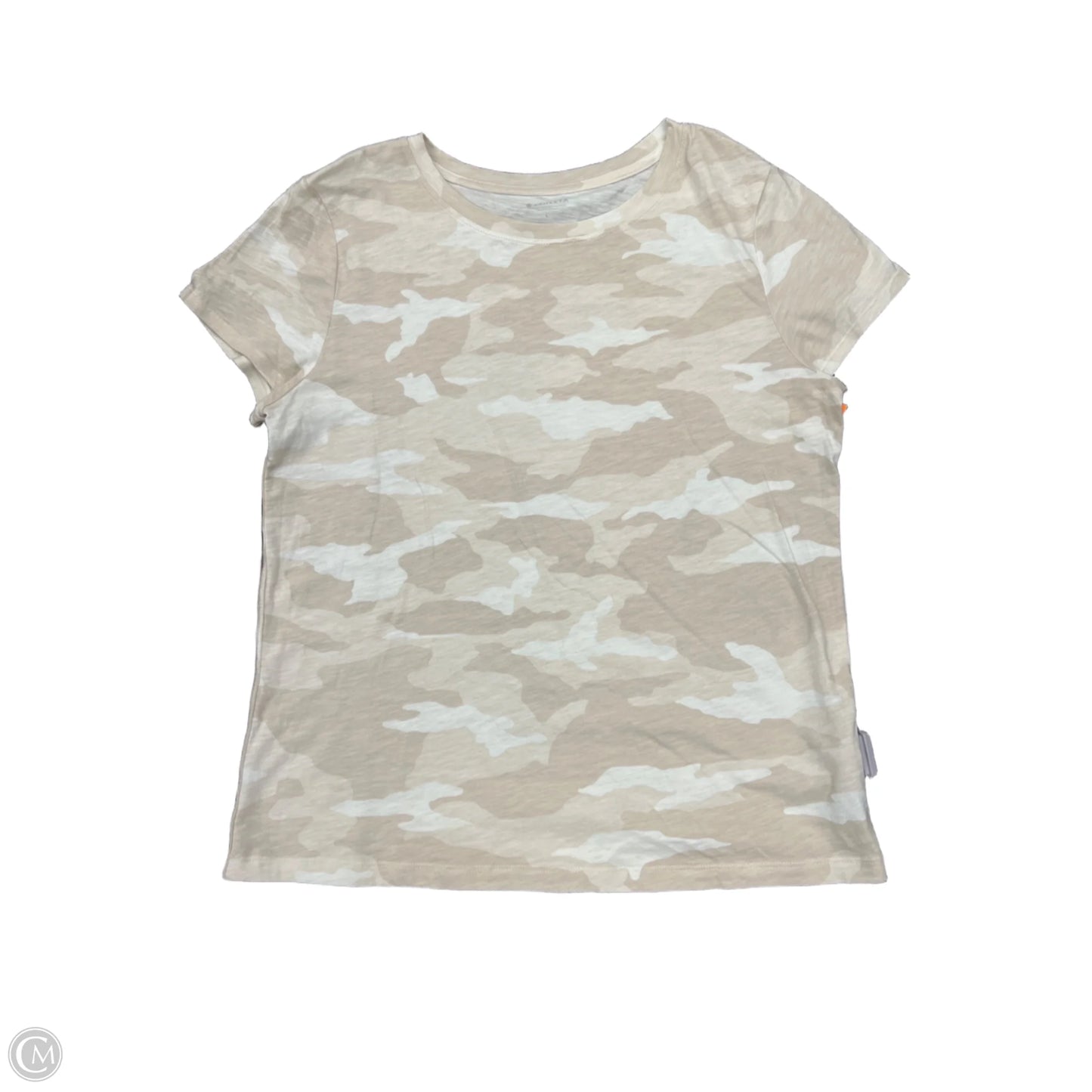 Athletic Top Short Sleeve By Athleta In Beige, Size: L