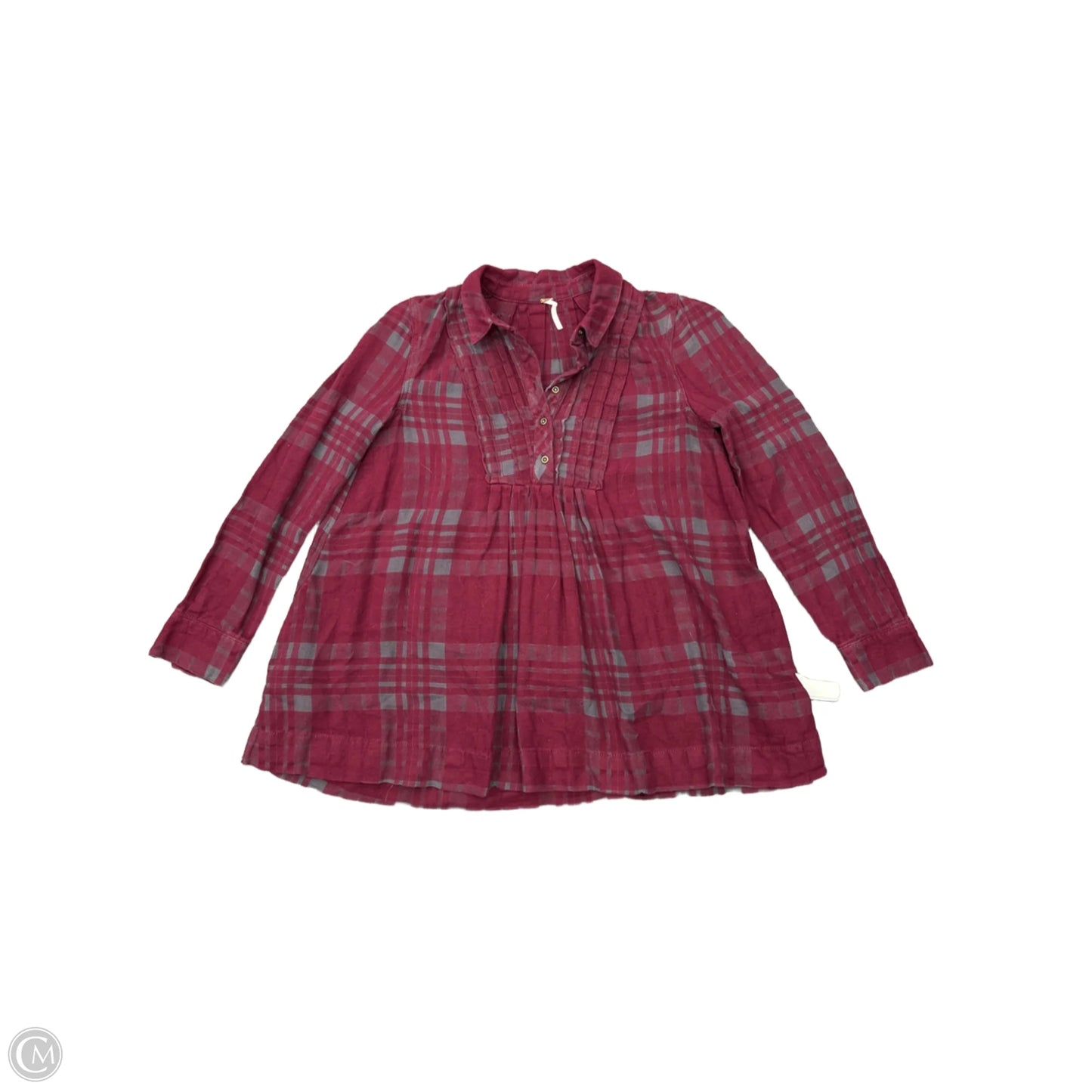 Top Long Sleeve By Free People In Maroon, Size: S