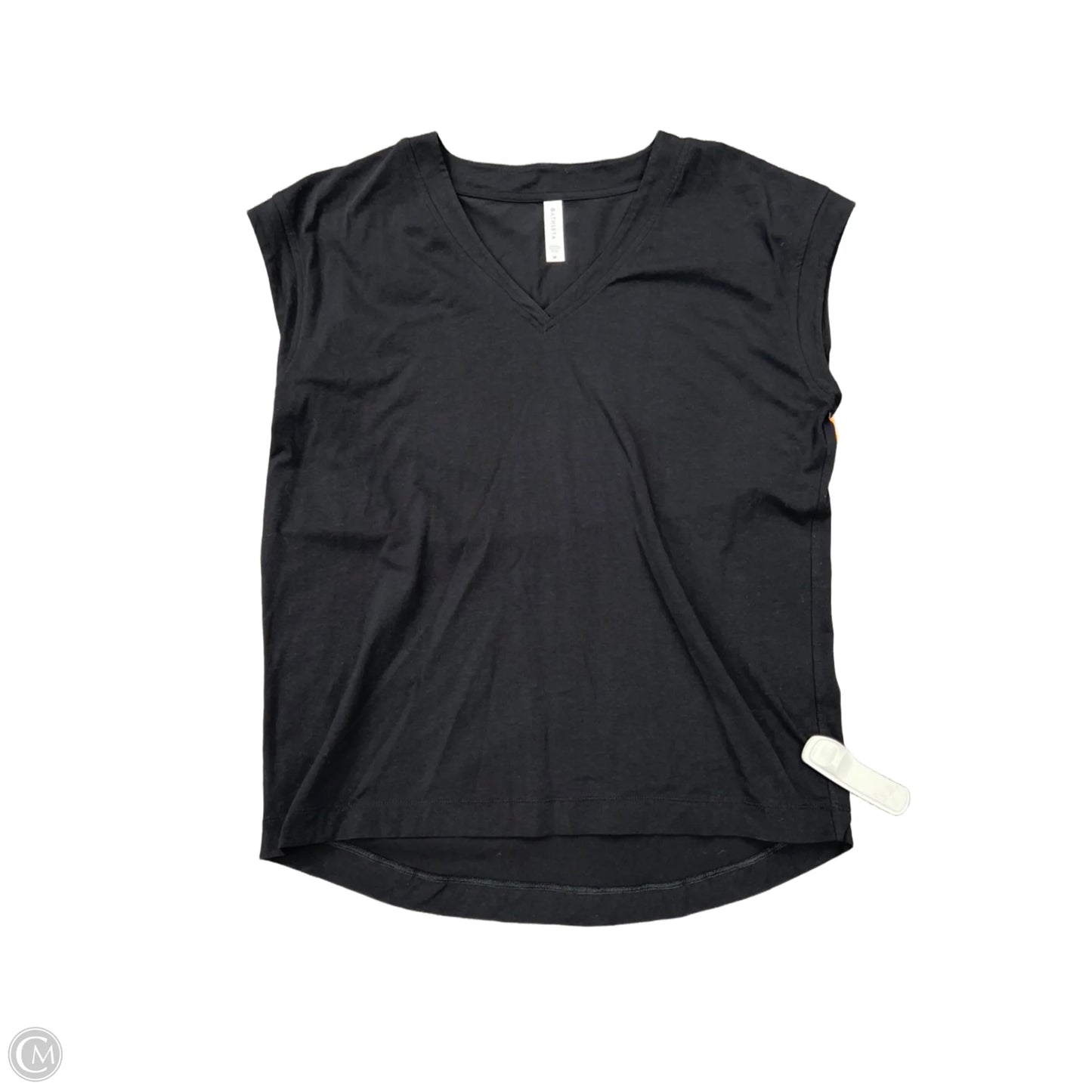 Athletic Top Short Sleeve By Athleta In Black, Size: M