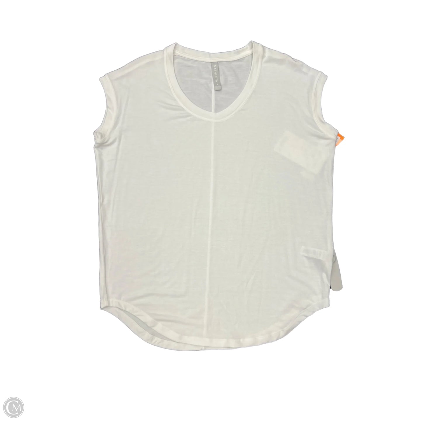 Athletic Top Short Sleeve By Athleta In White, Size: S