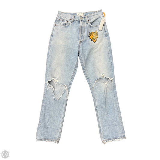 Jeans Cropped By Agolde In Blue, Size: 0
