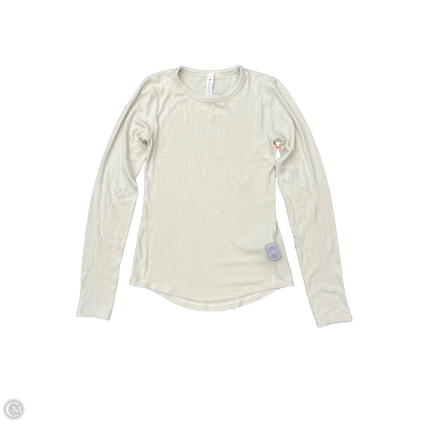 Athletic Top Long Sleeve Crewneck By Lululemon In Beige, Size: 4