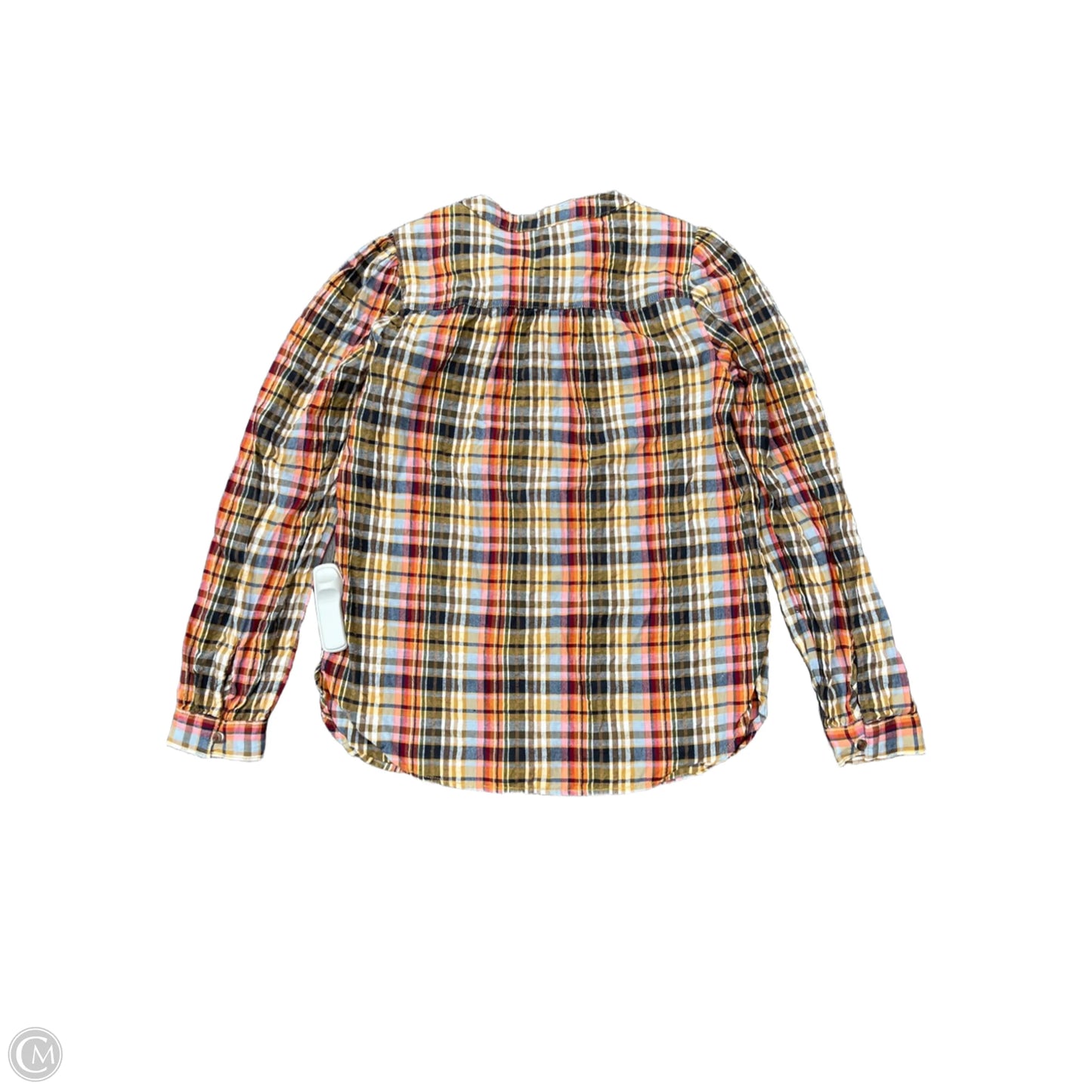 Top Long Sleeve By Pilcro In Plaid Pattern, Size: Xxs