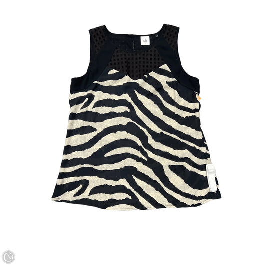 Top Sleeveless By Cabi In Zebra Print, Size: S