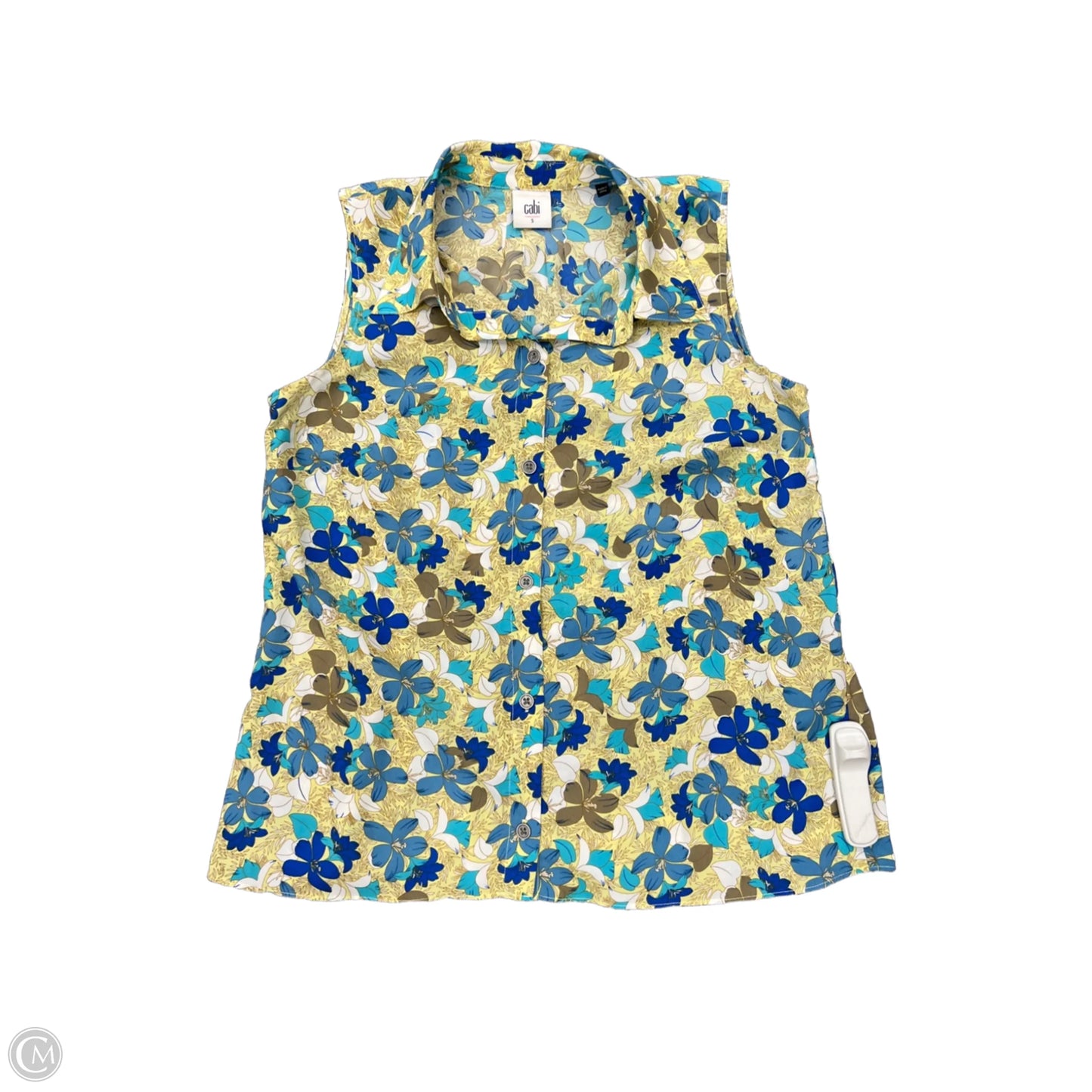Top Sleeveless By Cabi In Yellow, Size: S