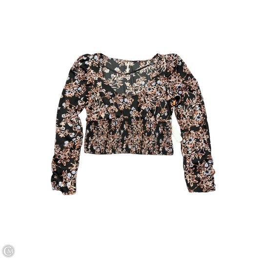 Top Long Sleeve By Free People In Black, Size: M