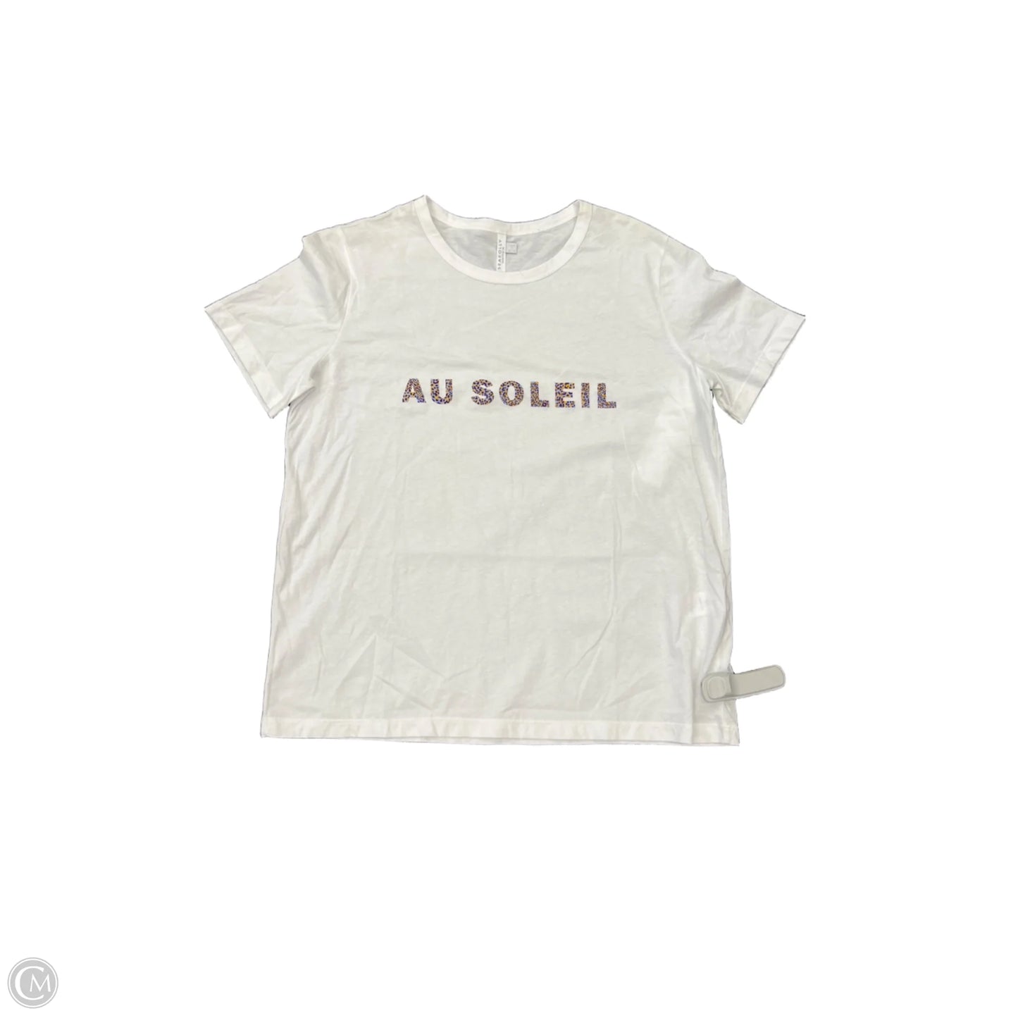 Top Short Sleeve By Cmb In White, Size: Xs