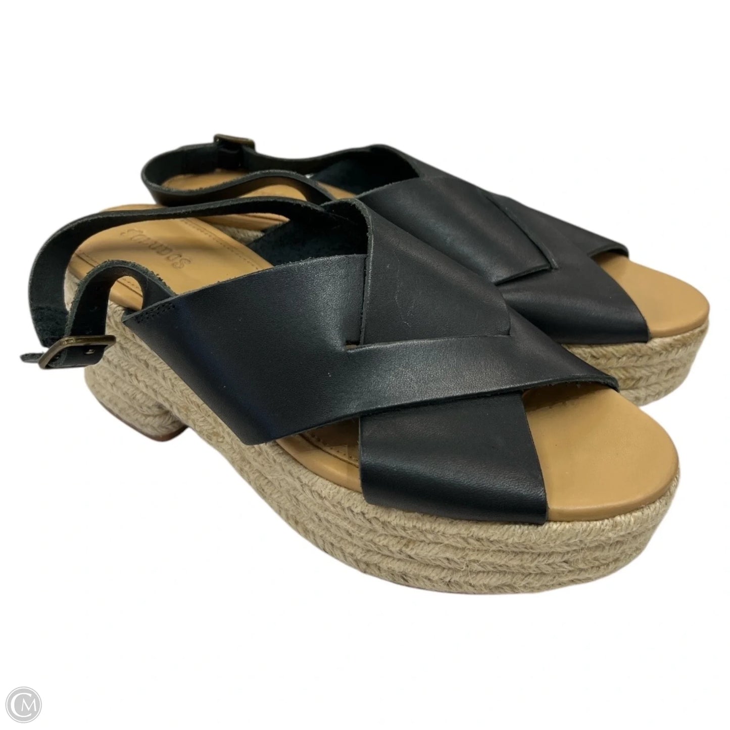 Sandals Heels Block By Soludos In Black, Size: 8