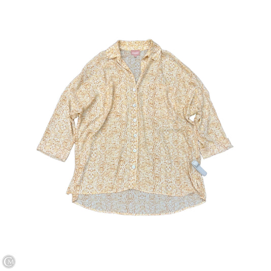Top Long Sleeve By Mumu In Yellow, Size: L