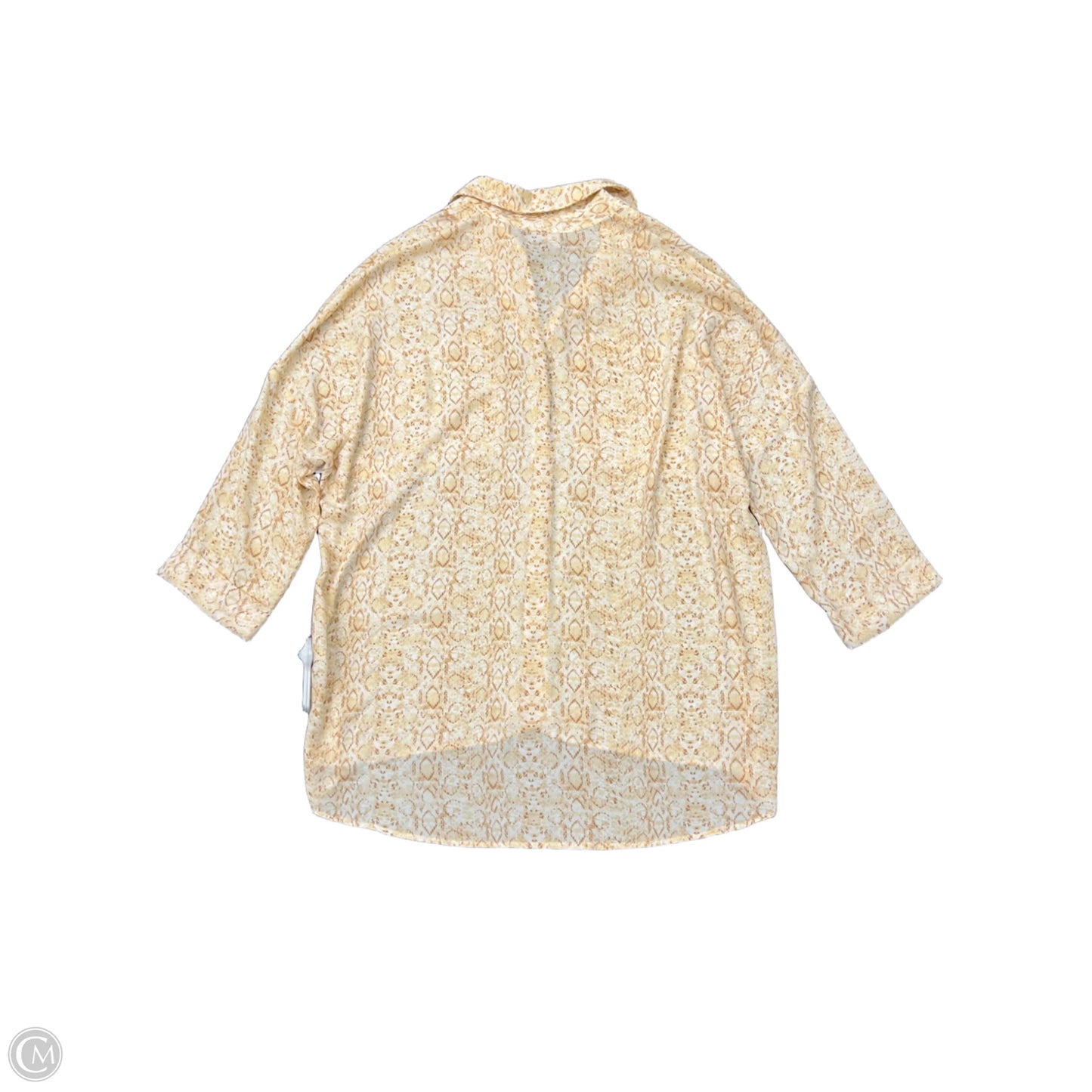 Top Long Sleeve By Mumu In Yellow, Size: L