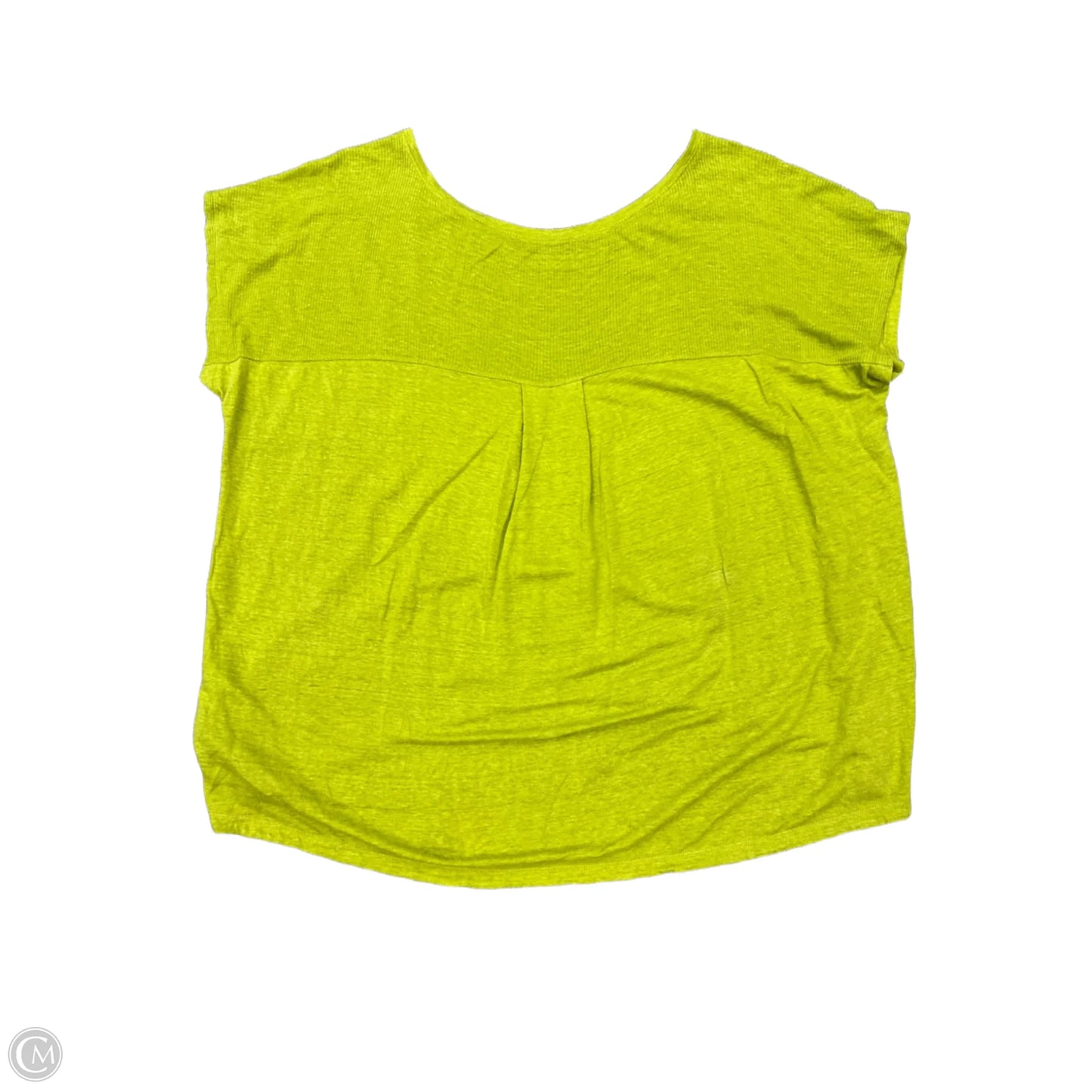 Top Short Sleeve Designer By Eileen Fisher In Green, Size: Xl