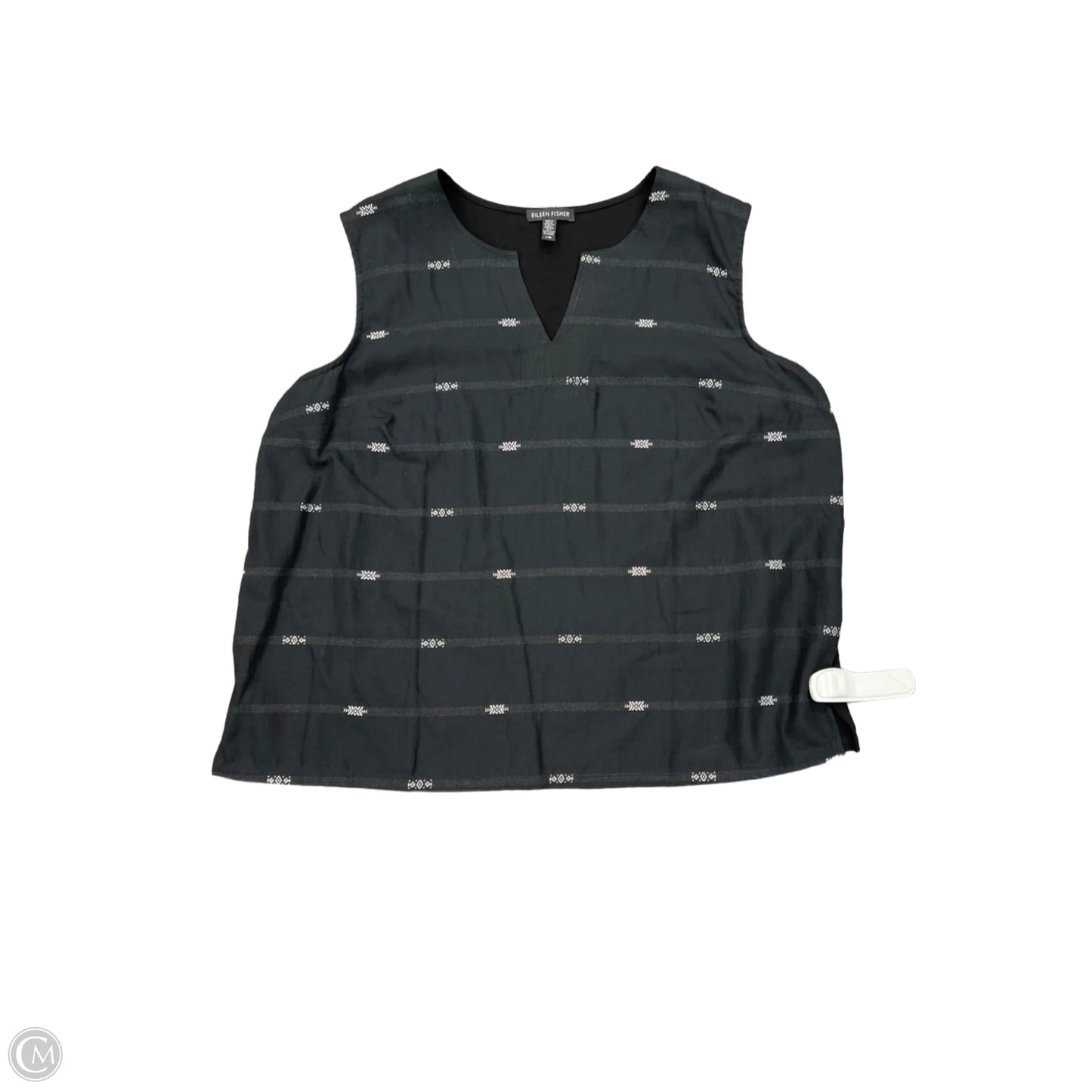 Top Sleeveless Designer By Eileen Fisher In Black, Size: L