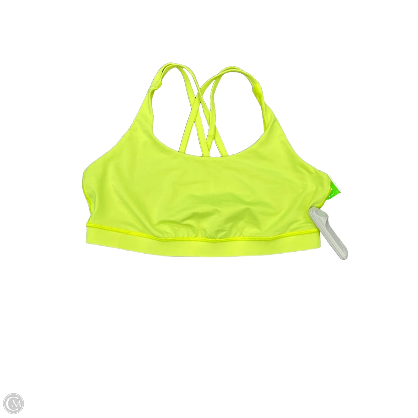 Athletic Bra By Lululemon In Yellow, Size: 12