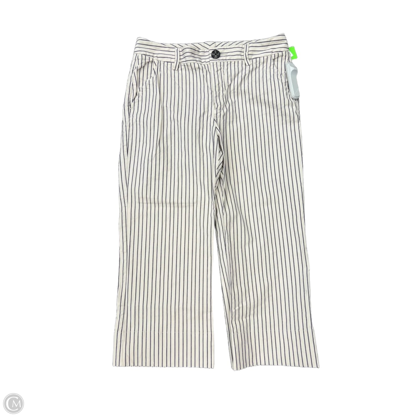 Pants Cropped By Cabi In Striped Pattern, Size: 6