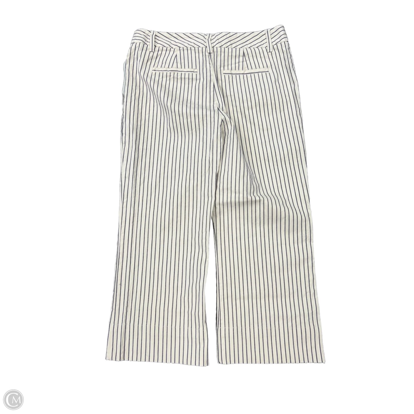 Pants Cropped By Cabi In Striped Pattern, Size: 6