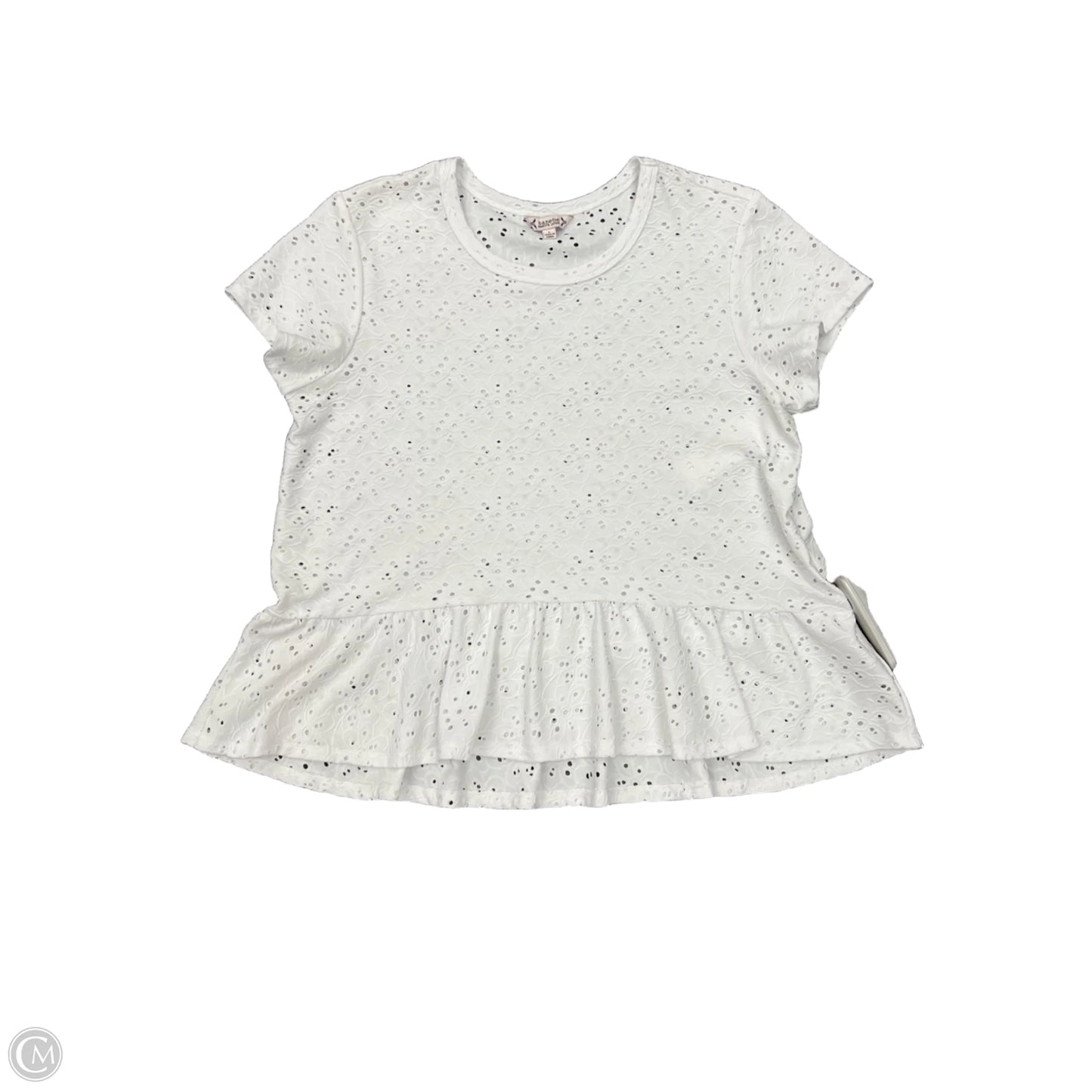 Top Short Sleeve By Nanette By Nanette Lepore In White, Size: L