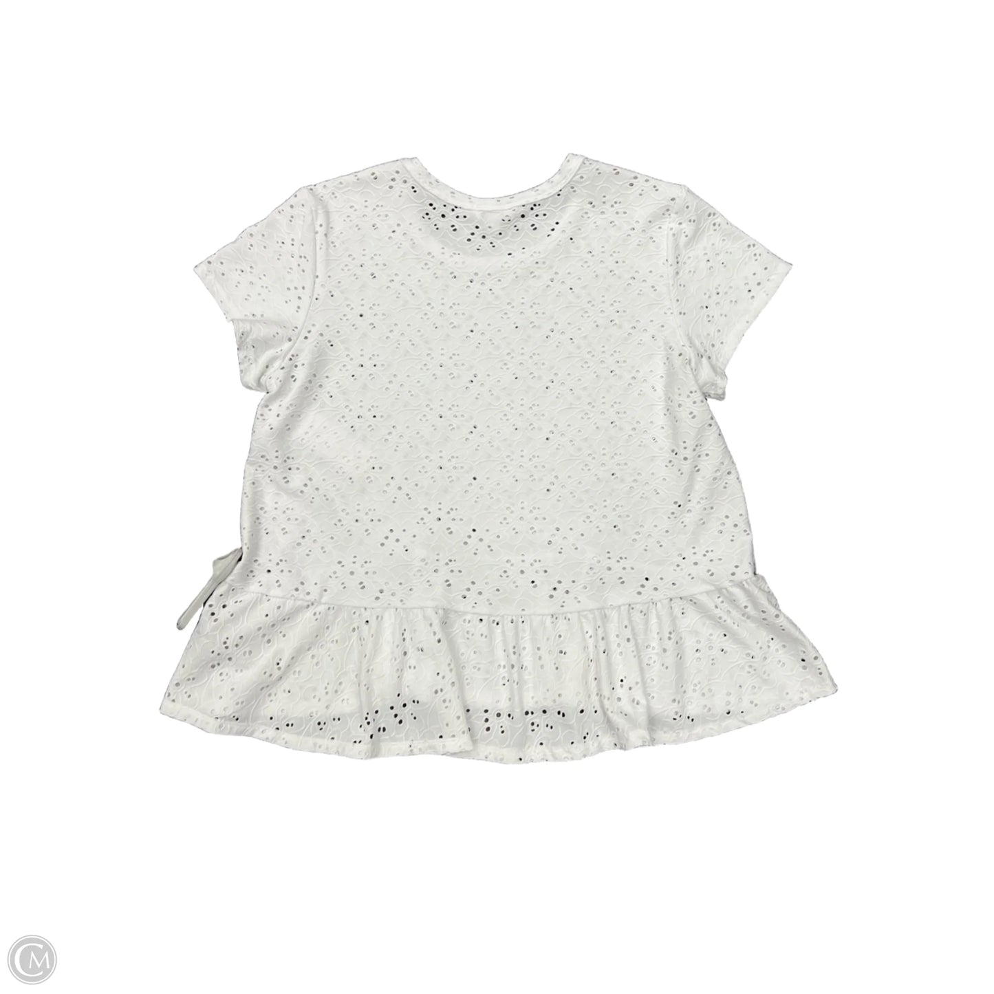 Top Short Sleeve By Nanette By Nanette Lepore In White, Size: L