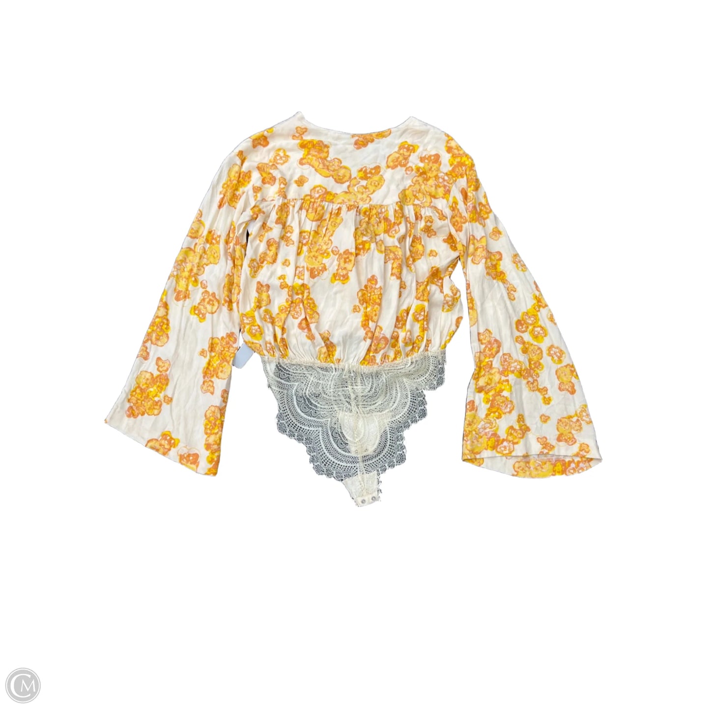 Bodysuit By Free People In Yellow, Size: Xs