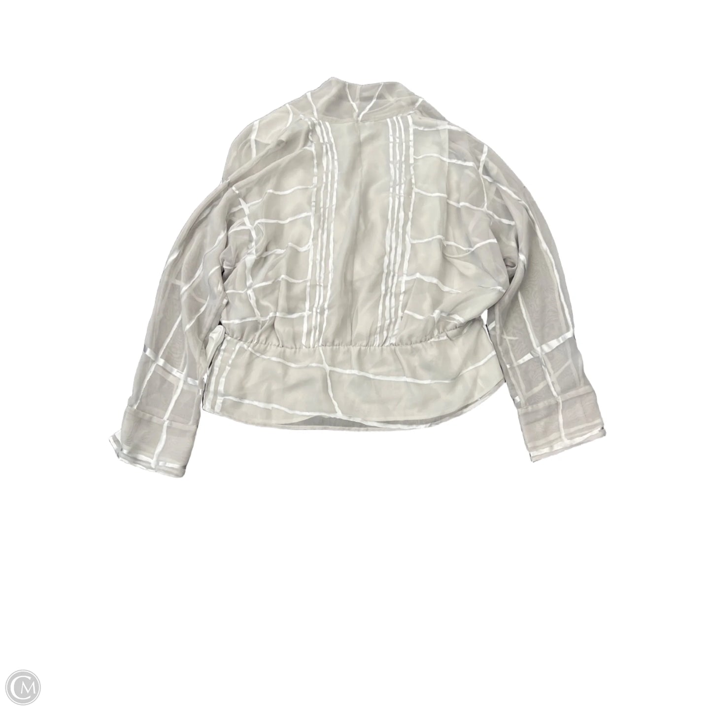 Top Long Sleeve By Donna Karan In Grey, Size: Xl