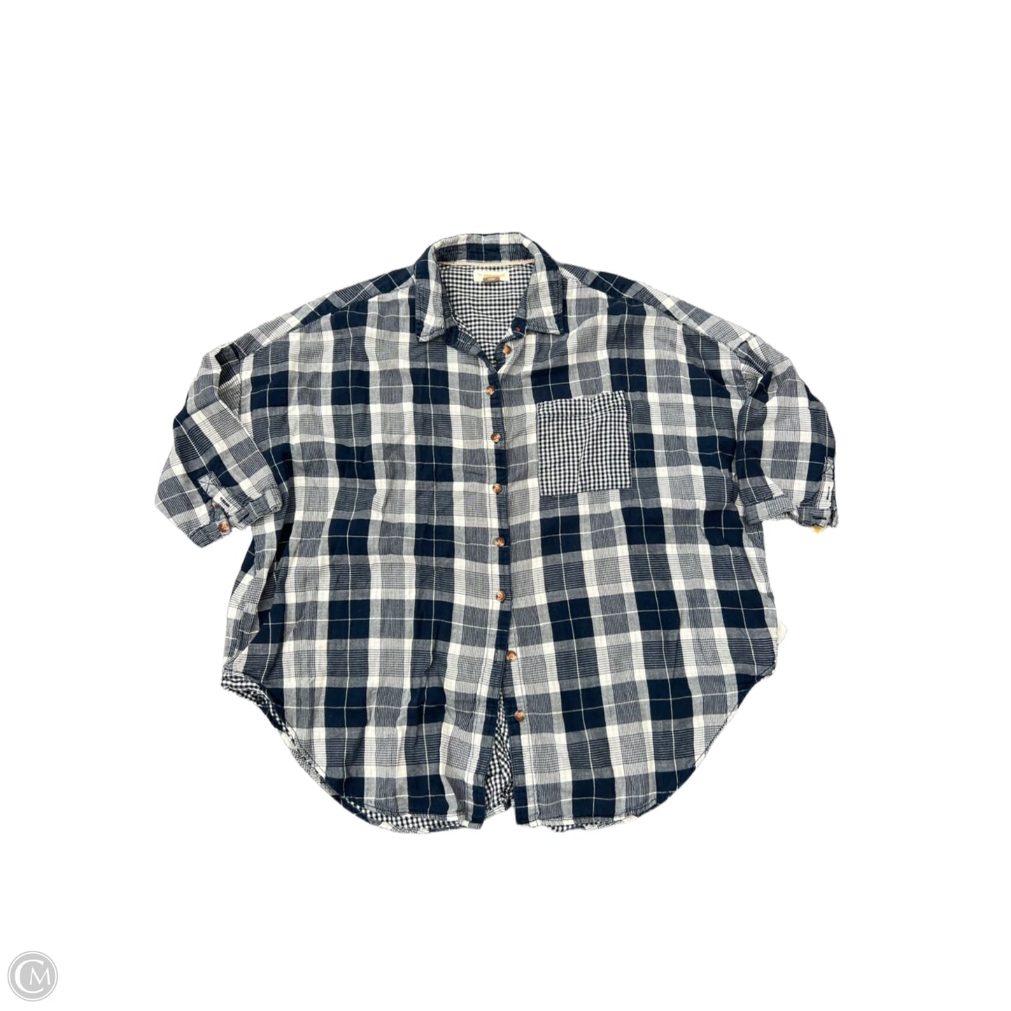 Top 3/4 Sleeve By Pilcro In Blue, Size: M