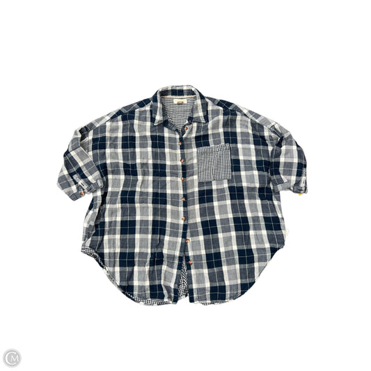 Top 3/4 Sleeve By Pilcro In Blue, Size: M