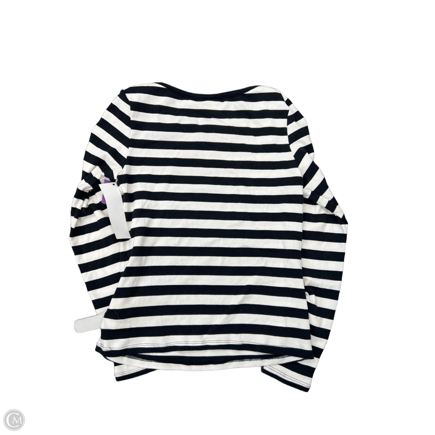 Top Long Sleeve By Maeve In Black & White, Size: M