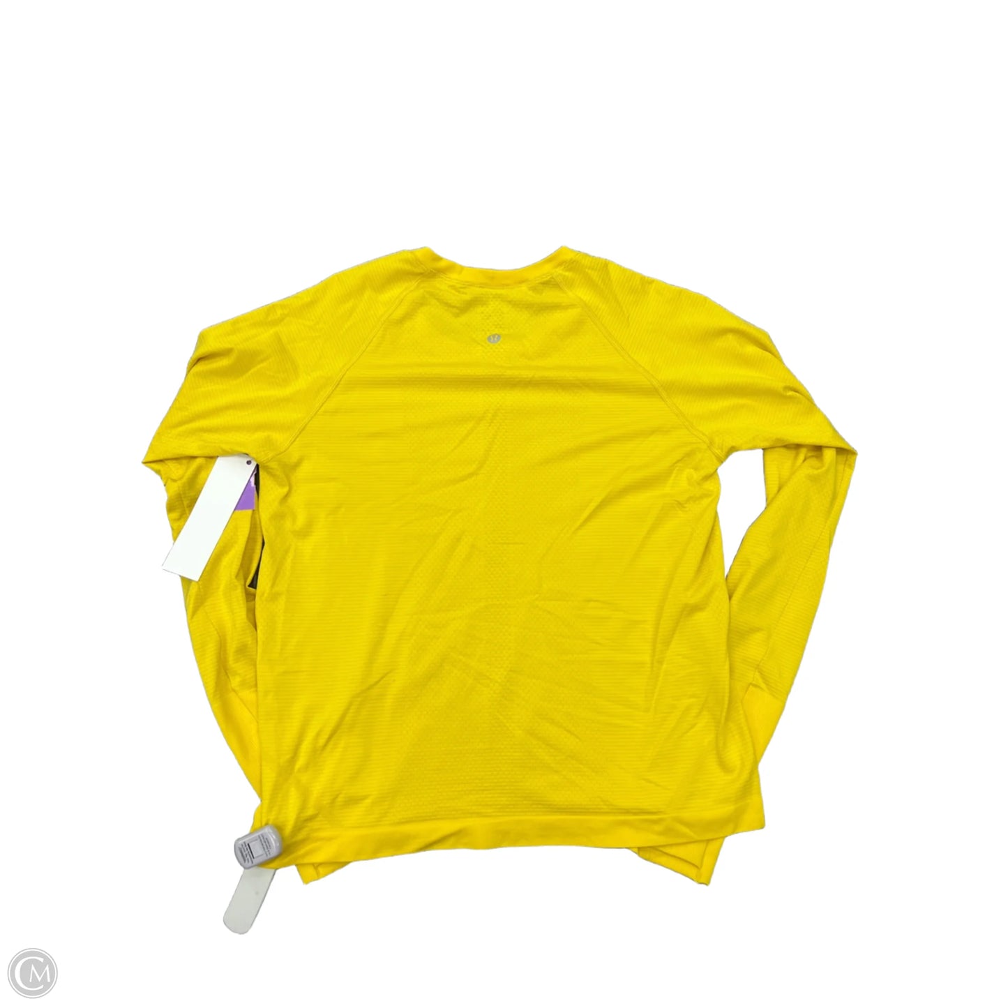 Athletic Top Long Sleeve Crewneck By Lululemon In Yellow, Size: 10