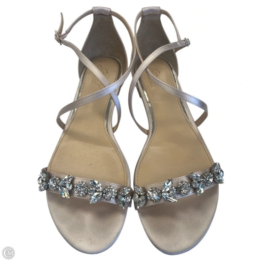 Sandals Flats By Badgley Mischka In Cream, Size: 8.5