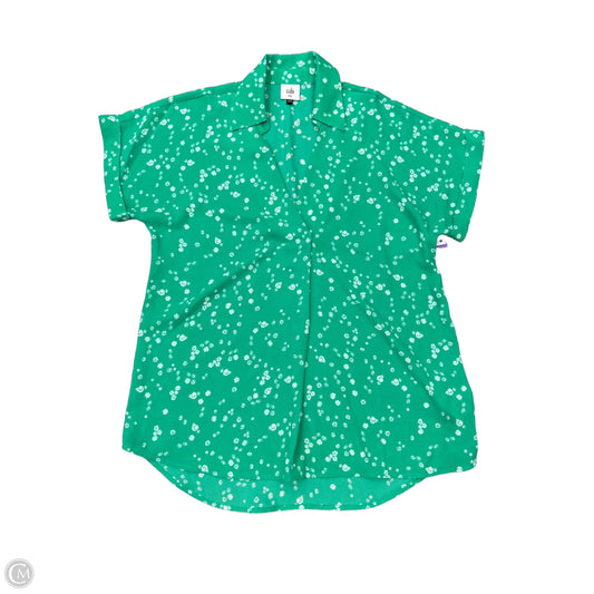 Top Short Sleeve By Cabi In Green, Size: Xxs