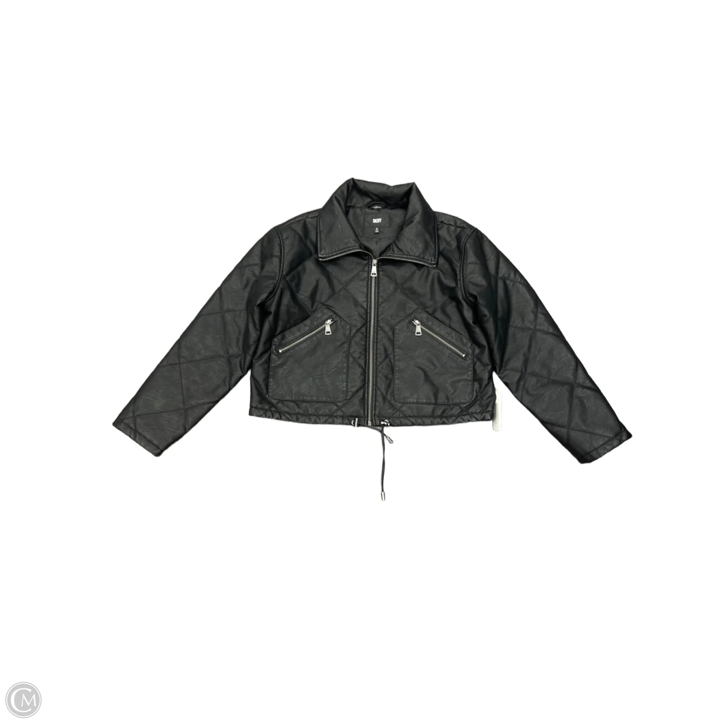 Jacket Moto By Dkny In Black, Size: Xs
