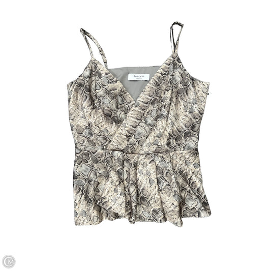 Top Sleeveless By Bailey 44 In Snakeskin Print, Size: 4