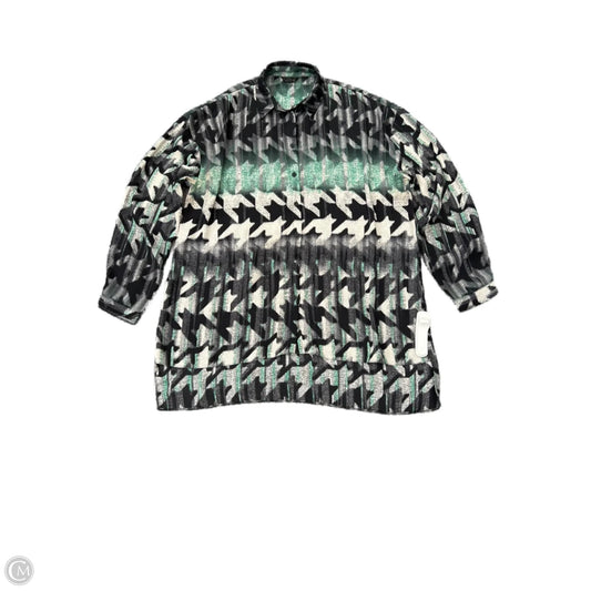 Top Long Sleeve By Top Shop In Green, Size: S