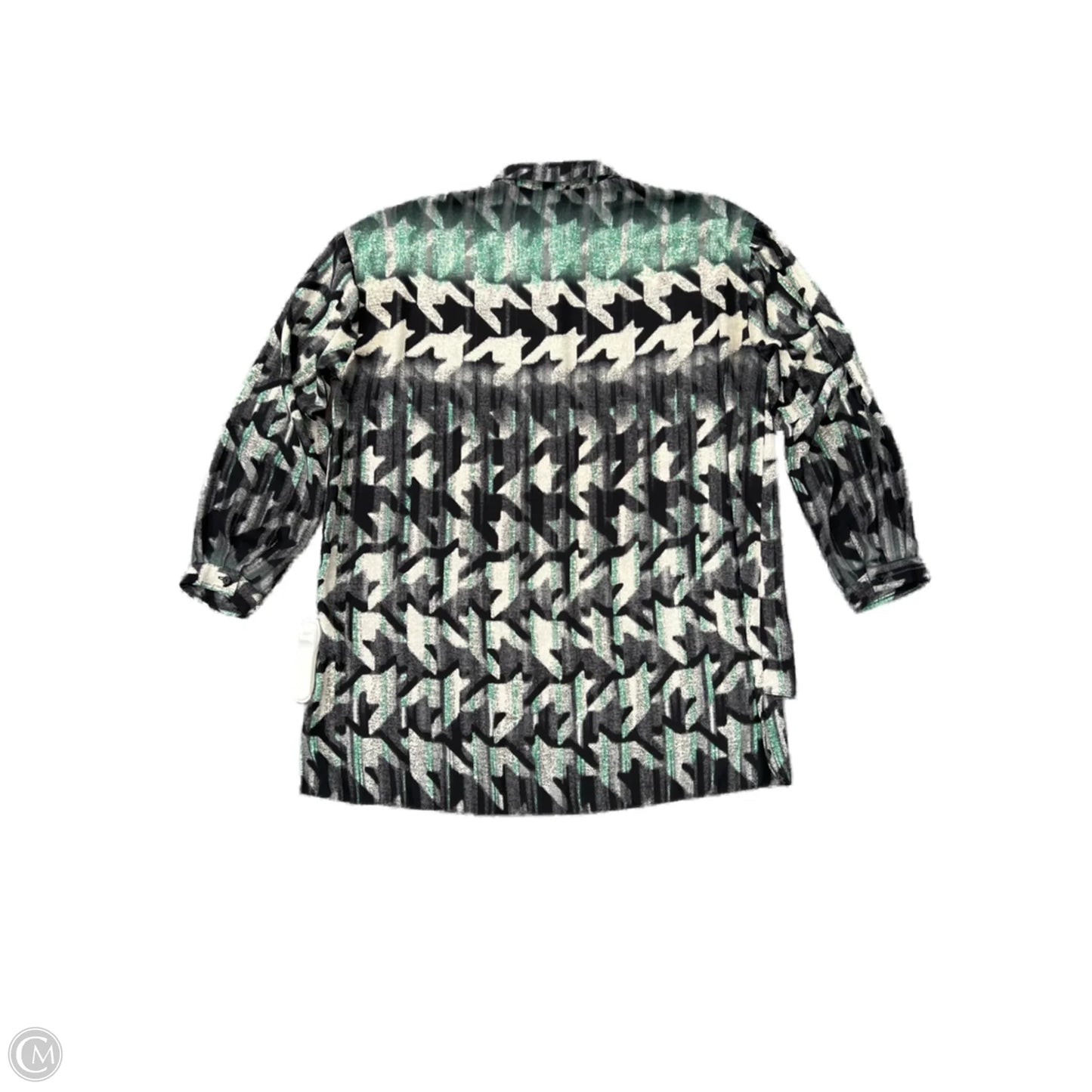 Top Long Sleeve By Top Shop In Green, Size: S