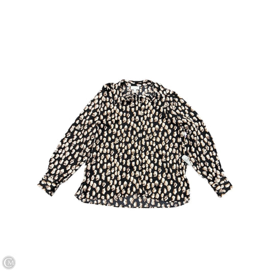 Top Long Sleeve By Top Shop In Multi-colored, Size: M